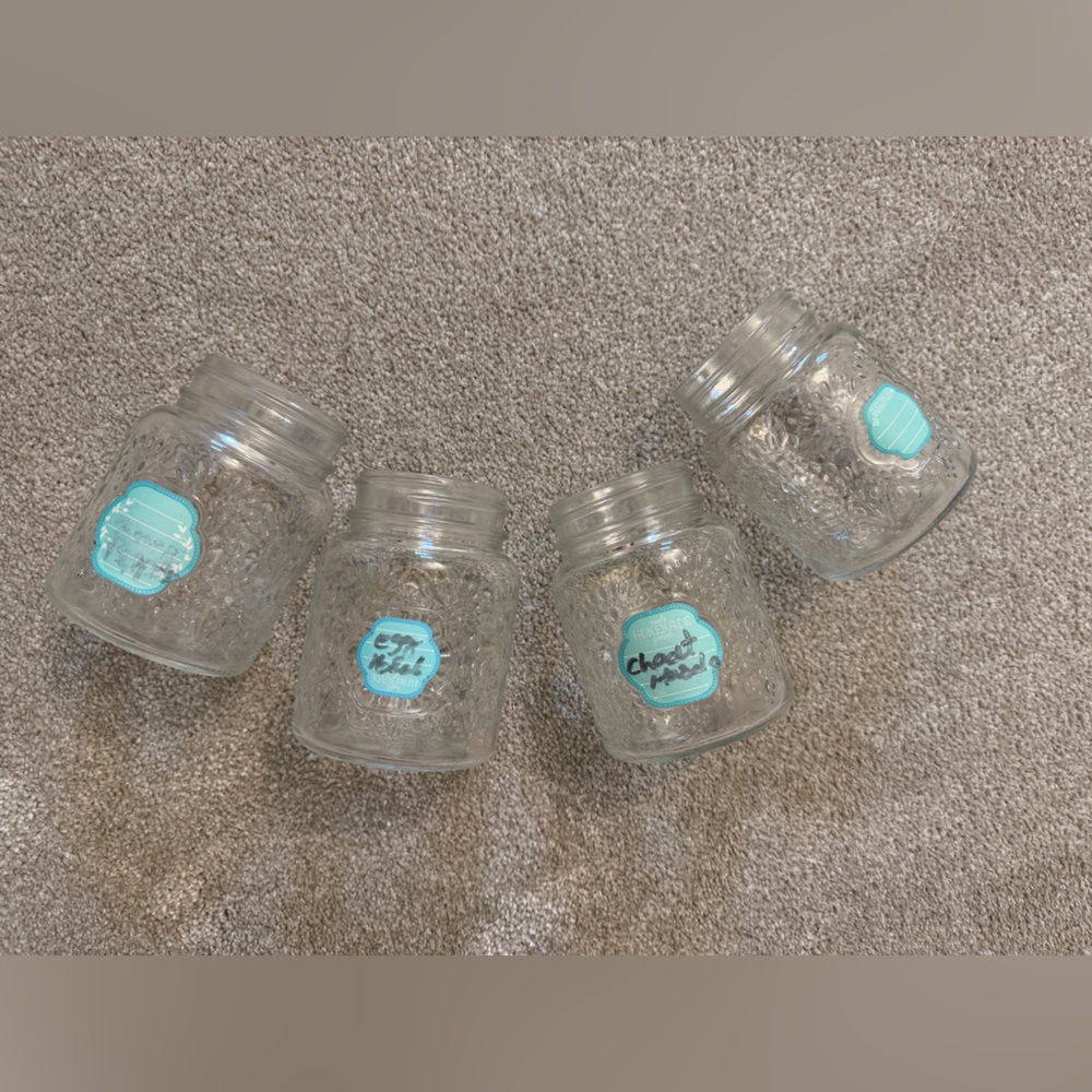 the Pioneer Woman Set 4 Betsy
Storage Mason Jars Glass Floral
16oz & Ball lids